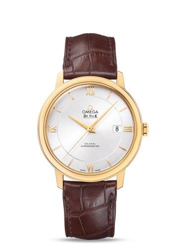 Omega De Ville Prestige Co-Axial 39.5 Yellow Gold / Silver